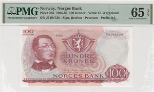 100 kroner 1968 J.5194728. Kv.0