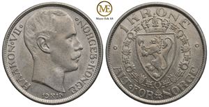 1 krone 1916 Haakon VII. Kv.01