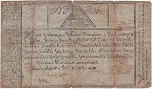 1 rigssbankdaler 1792. Island utgaven. Kv.1-