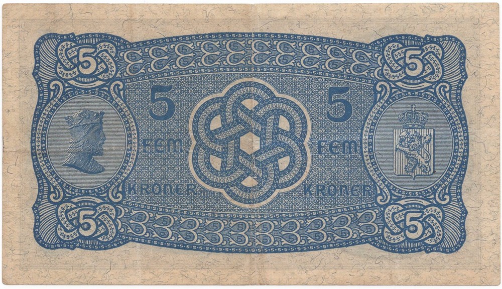 5 kroner 1933 M.9032808. Kv.1/1+