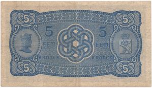5 kroner 1933 M.9032808. Kv.1/1+