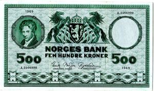 500 kroner 1969 A Kv.1+/01