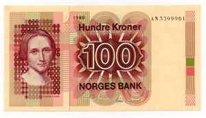 100 kroner 1980 AN