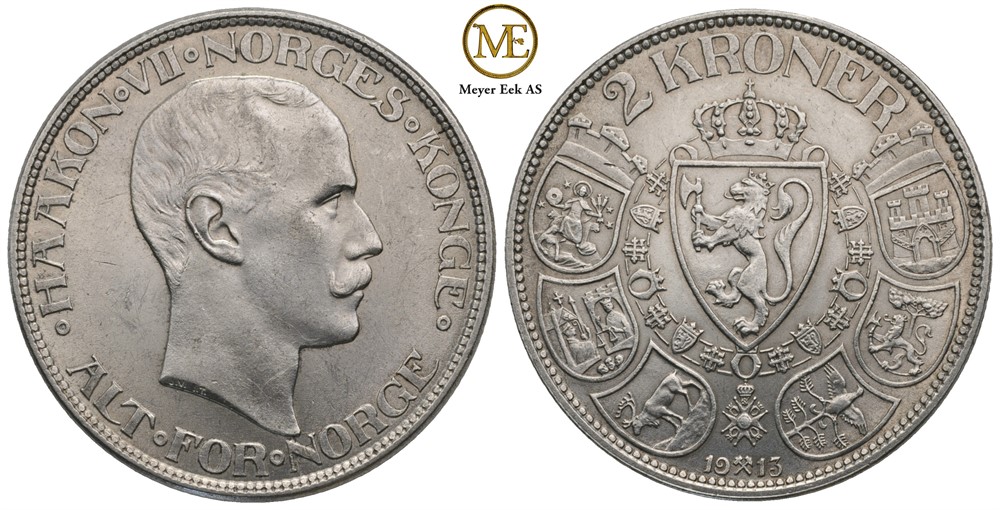 2 kroner 1913 Haakon VII. Kv.0/01