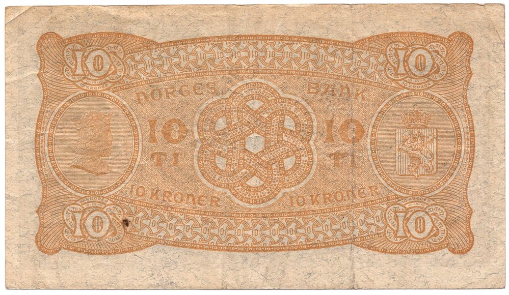 10 kroner 1924 L.4126184. Kv.1