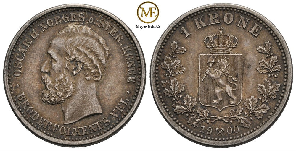 1 krone 1900 Oscar II. Kv.01