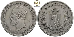 2 kroner 1898 Oscar II. Kv.1