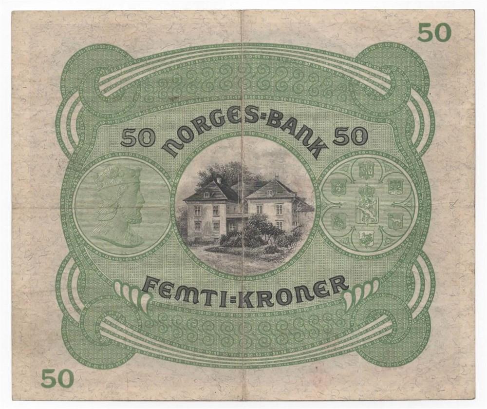 Norge 50 kroner 1939 B kv. 1