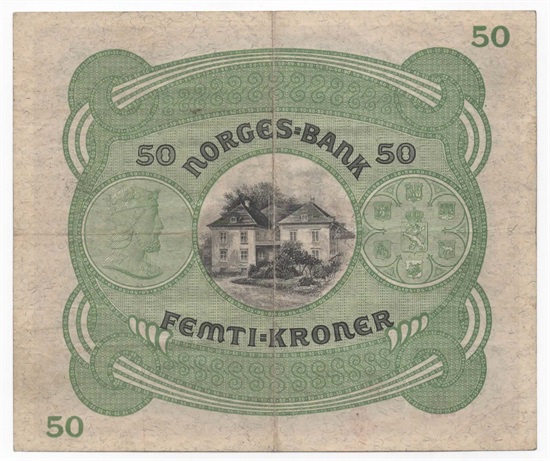 Norge 50 kroner 1939 B kv. 1