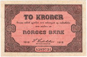 2 kroner 1918 No.8589734. Kv.0