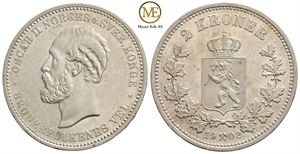 2 kroner 1902 Oscar II. Kv.0/01