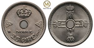 25 øre 1949 Haakon VII. Kv.0