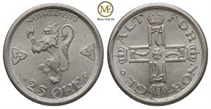 25 øre 1919 Haakon VII. Kv.0