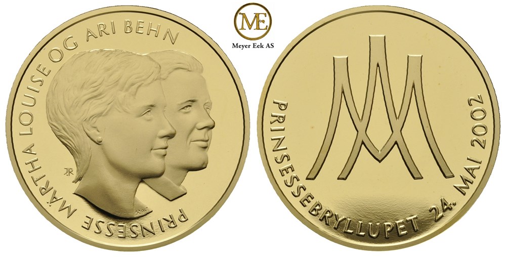Gullmedalje. Prinsesse bryllupet 2002. Proof
