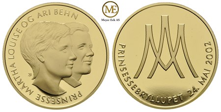 Gullmedalje. Prinsesse bryllupet 2002. Proof