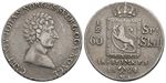 1/2 Speciedaler 1824 Carl XIV Johan. Kv.1+