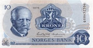 10 kroner 1976 QY erstatning