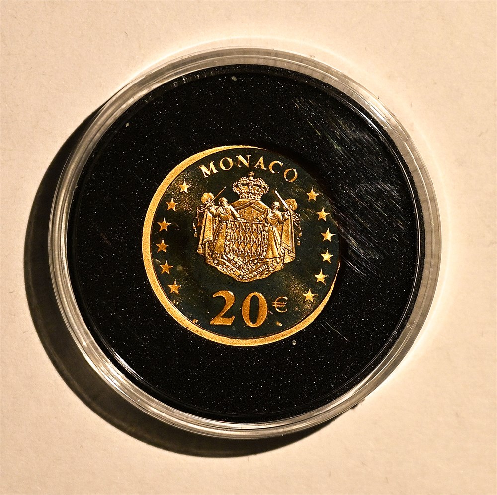 Monaco 20 euro 2002 kv. Proof