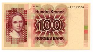 100 kroner 1980 AF ex. Samlerbørsen 7.9.16