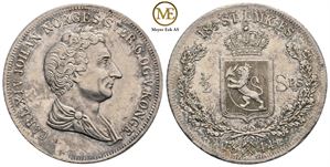 1/2 Speciedaler 1844 Carl XIV Johan. NM.29. Ujevnt preg. Kv.1+/01
