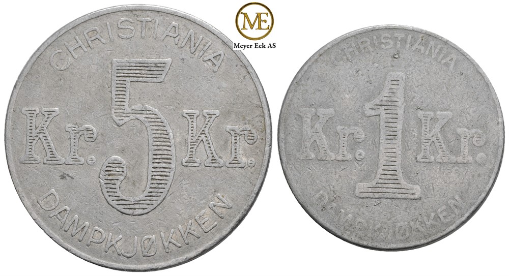 Christiania Dampkjøkken Lot i  aluminium. 5 stk.