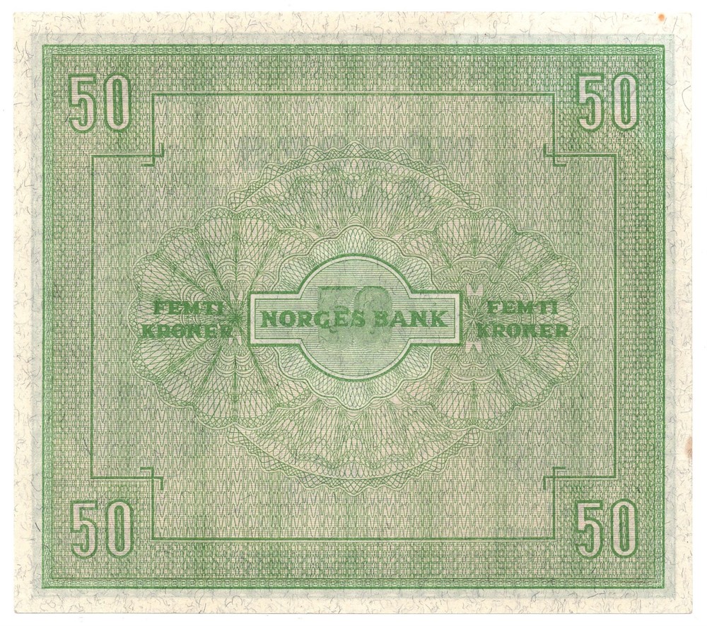 50 kroner 1949 B.4072088. Kv.0/01