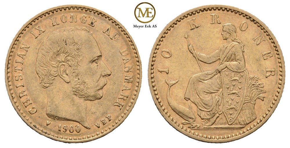 10 kroner 1900 Christian IX. Kv.01
