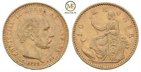 10 kroner 1900 Christian IX. Kv.01