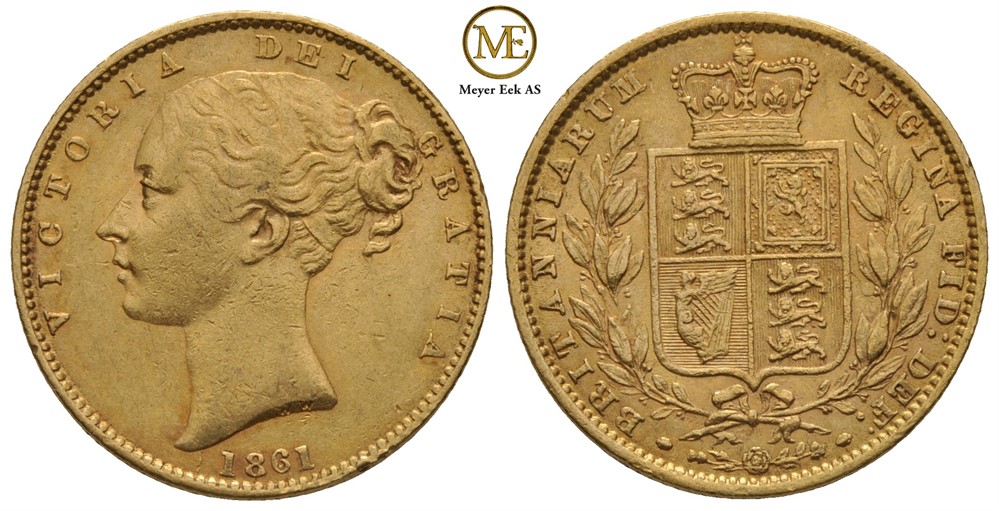 Sovereign Victoria 1861. Kv.1+