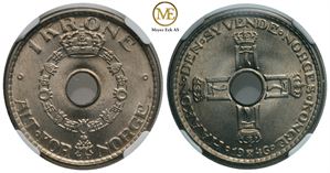 1 krone 1946 Haakon VII. Prakt eksemplar