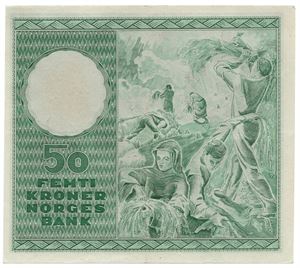 50 kroner 1952 A.8916178. Kv.1+/01