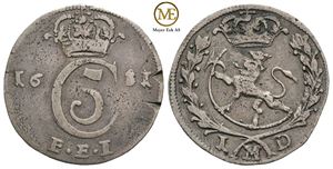 1 mark 1681 Christian V. Kv.1