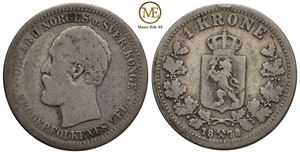 1 krone 1878 Oscar II. Kv.1-