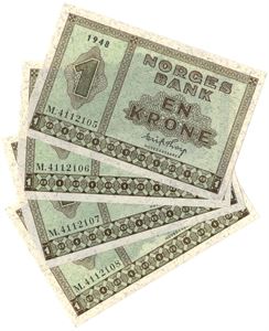 1 krone 1948 M. I serie. Kv.0