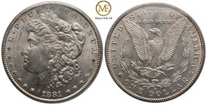 Morgan dollar 1881 S. MS65