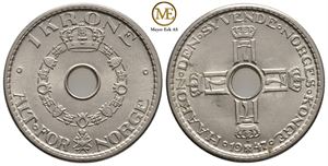 1 krone 1947 Haakon VII. Kv.0