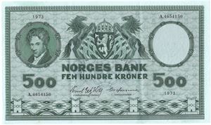 500 kroner 1973 A.4654150. Kv.01