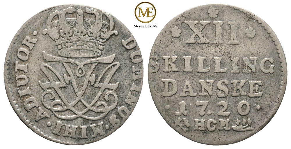 12 skilling 1720 Frederik IV. Kv.1/1+