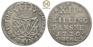 12 skilling 1720 Frederik IV. Kv.1/1+
