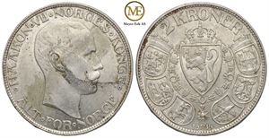 2 kroner 1914 Haakon VII. Kv.0/01