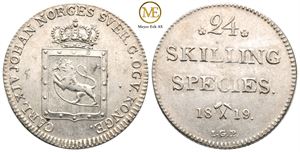 24 skilling 1819 Carl XIV Johan. Kv.0/01