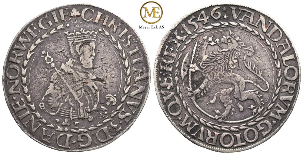 Gimsøydaler 1546 Christian III. Kv.1/1+