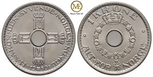 1 krone 1950 Haakon VII. Kv.0