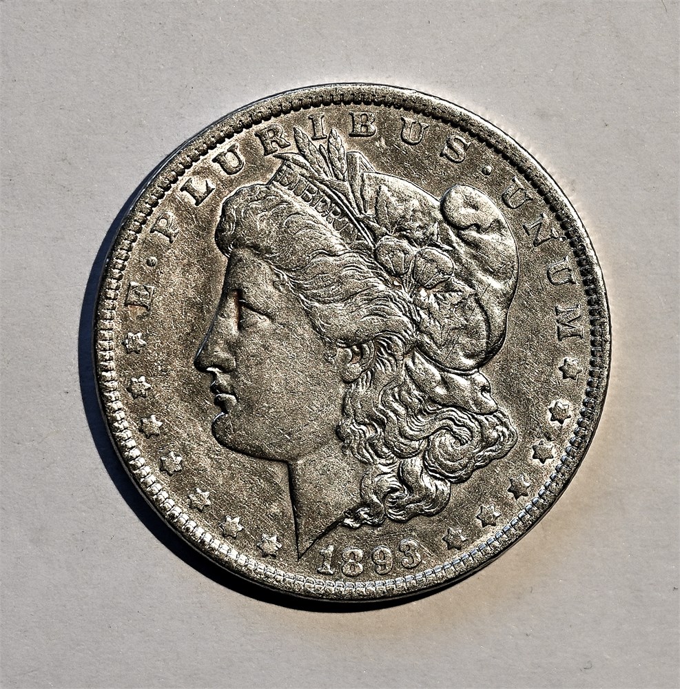 USA 1 dollar 1893 kv. 1/1+