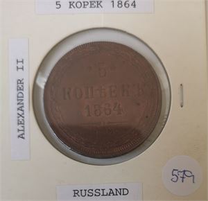 Russland 5 kopek 1864 EM