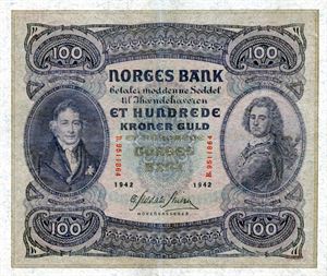 100 kroner 1942 B