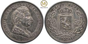 1/2 speciealer 1844 Carl XIV Johan. Kv.1+