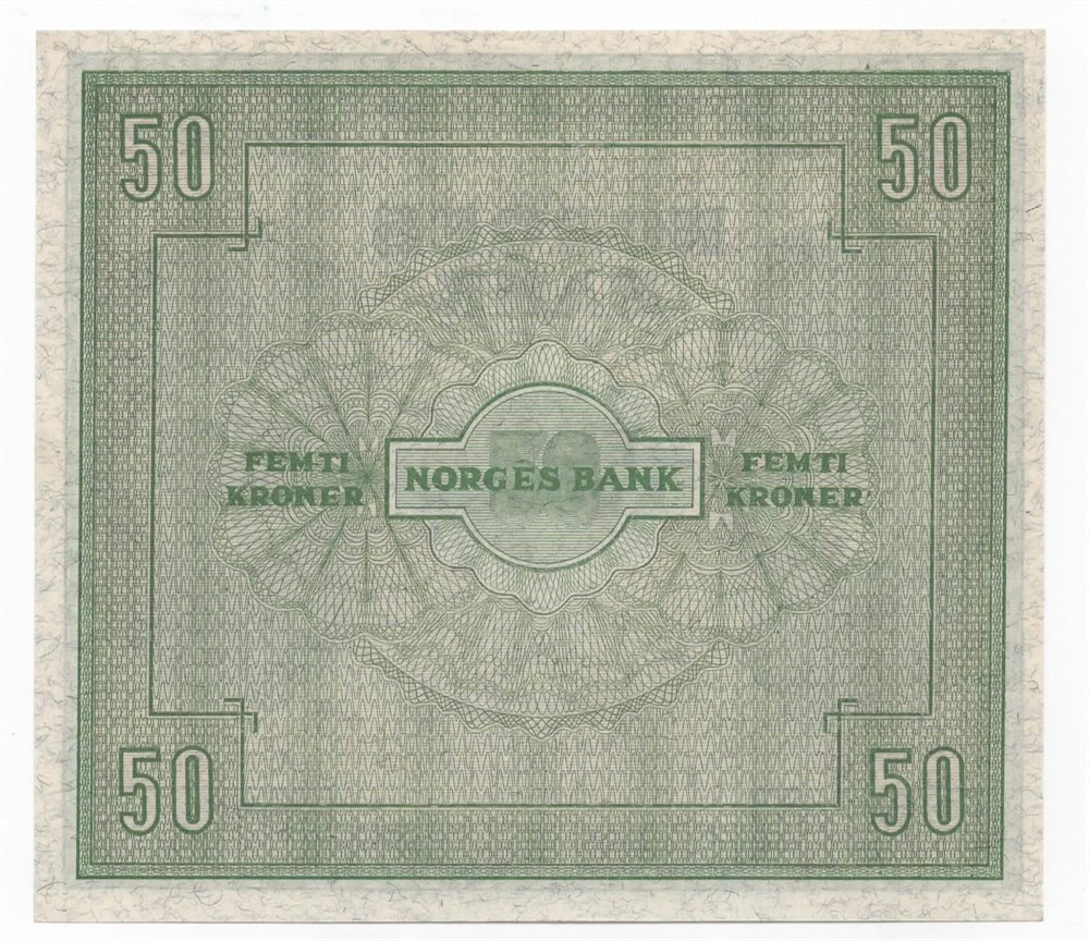 Norge 50 kroner 1945 A kv. 0