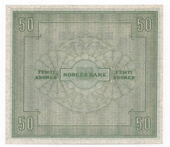 Norge 50 kroner 1945 A kv. 0