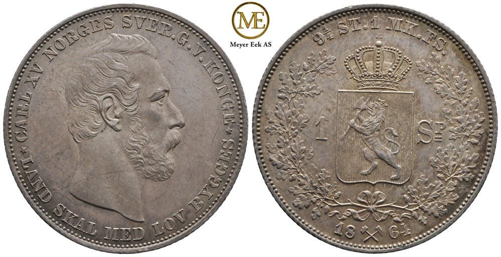Speciedaler 1864 Carl XV. Kv.0